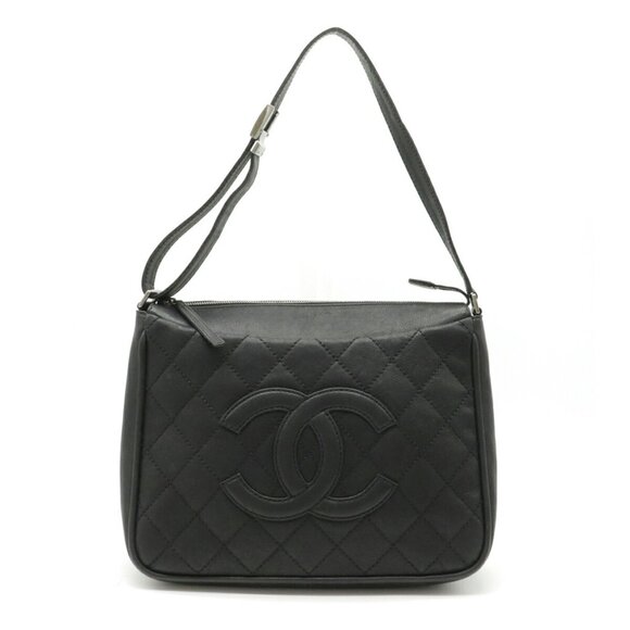 Authentic CHANEL Calfskin Quilted Timeless Hobo Leather Shoulder Handbag Purse - Picture 1 of 8